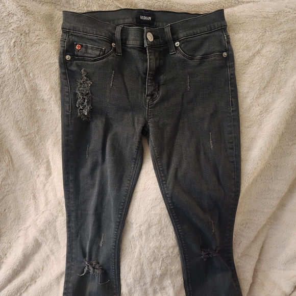 Hudson Distressed Skinny Jeans - Picture 7 of 8